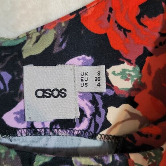 Asos Floral Sheath Dress - Size 4 - Picture 4 of 8